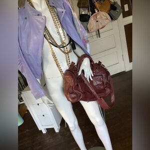 Vintage leather custom overnight unisex